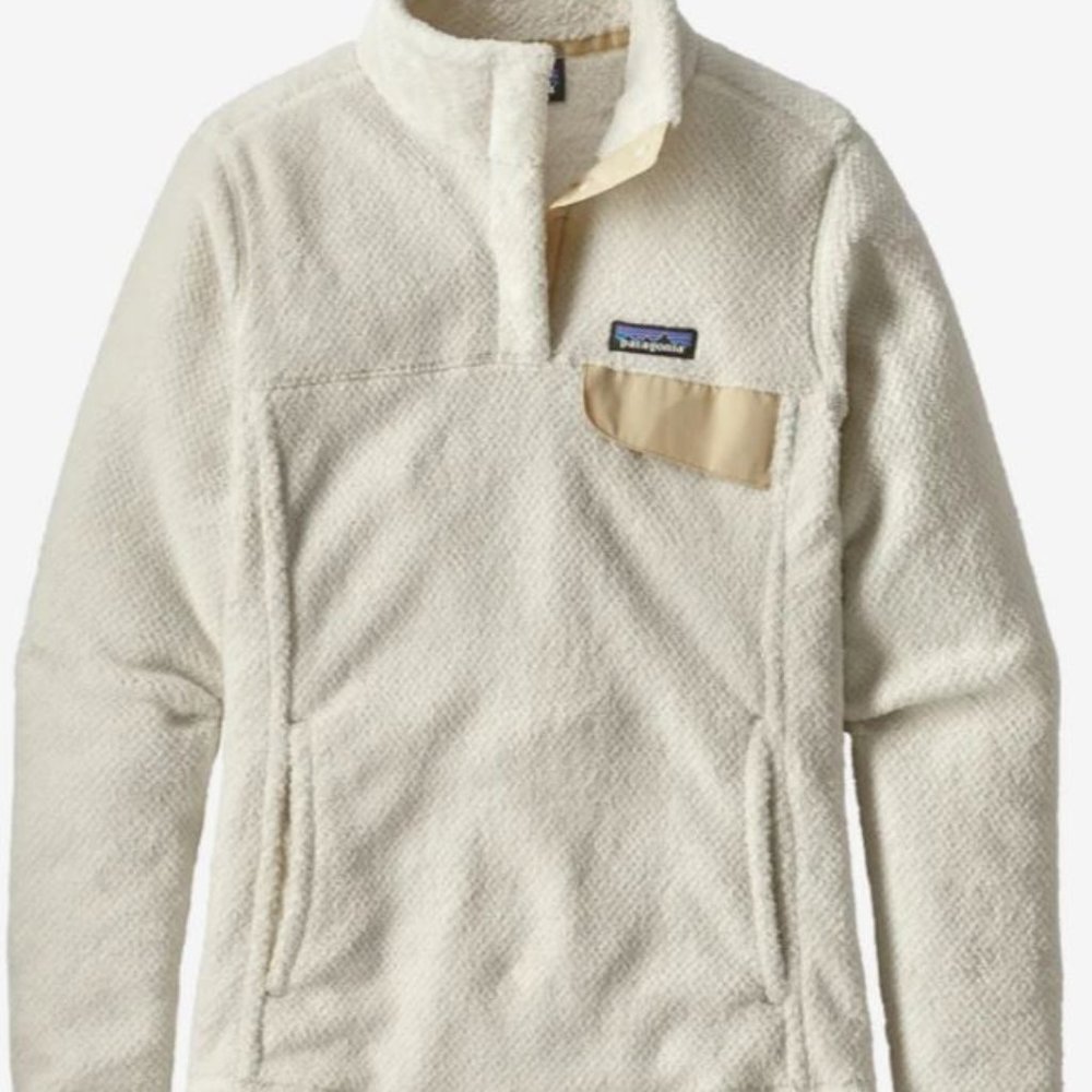 Patagonia White Fleece Pullover Size Medium